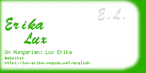 erika lux business card
